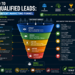 Content marketing funnel showing how businesses attract, capture, nurture, and convert visitors into qualified leads
